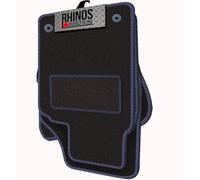 TAILORED TO FIT Seat Ateca 2016 2017 2018 2019 2020 2021 2022 - FULL SET OF LUXURY INTERIOR FLOOR CARPET CAR MATS - BLACK MAT + NAVY BLUE EDGING