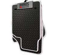 TAILORED TO FIT VAUXHALL ASTRA K ELITE (2015-2022) - FULL SET OF HEAVY DUTY DURABLE INTERIOR FLOOR RUBBER CAR MATS - BLACK RUBBER + SILVER EDGING