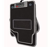 TAILORED TO FIT Volkswagen T-Roc 2017 ON (4 clips) - FULL SET OF TAILORED LUXURY INTERIOR FLOOR CAR CARPET MATS - BLACK MAT + WHITE EDGING