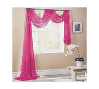 TAILORED VOILE WINDOW SCARF 59" WIDE X 197" LONG (1.5M X 5M) CERISE PINK