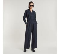 Tailored Wrap Jumpsuit - Dark blue - Women XL