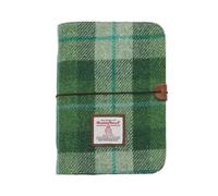 TAILORMAP Harris Tweed A5 Notebook Binder 6 Ring planner, Wool Fabric Refillable A5 Budget Binder, for A5 Refill Paper and A5 Planner Inserts, Pen Loop Notebook Journals for Writing （Green Plaid）
