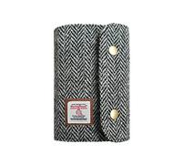 TAILORMAP Harris Tweed A7 Notebook Binder,Wool Fabric Refillable A7 Binder,6 Ring planner with A7 Refill Papers,Pen Loop A7 Size Notebook Journals for Writing (No.163)