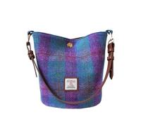 TAILORMAP Harris Tweed Bucket bag Shoulder bag Handbag for Women with Microfiber-leather Strap,9.8 * 8.6 * 7 inch, No.3968, 9.4 x 8.2 x 7 inches