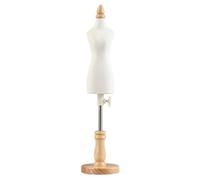Tailors Dummy, Mannequin Body Female 1/4 Mannequin Body Torso, 16.1-22.8 Inch Height Adjuatble Dressmakers Dummy with Base Stand for Sewing Doll Display Style 2