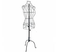Tailors Dummy Wire Mannequins Female Upper Body Torso Iron Wires Tailors Dummy Height 140-160cm Adjustable Mannequin Dummy Clothing Dress form Body Seamstress Model for Shop Display