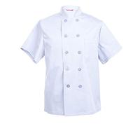 TAILOR'S Men's Chef Coat Short Sleeve Chef Shirt Cook Coat Barista Baker Uniform Restaurant Clothes Barista Shirt