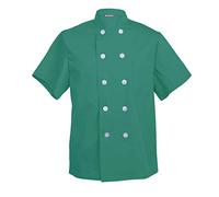 TAILOR'S Men's Chef Coat Short Sleeve Chef Shirt Cook Coat Barista Baker Uniform Restaurant Clothes Barista Shirt