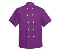 TAILOR'S Men's Chef Coat Short Sleeve Chef Shirt Cook Coat Barista Baker Uniform Restaurant Clothes Barista Shirt
