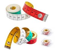 Tailors Soft Tape Measure Sewing - 2 Pack Dual-Sided Flexible Measuring Tape for Body Measurements & Clothes Tailoring - 150cm/60inch Portable Fabric Tape Measure with Box for Tailors & Dressmakers
