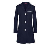 TAILOR'S Women's Personalised Embroidered Lab Coat Dark Blue