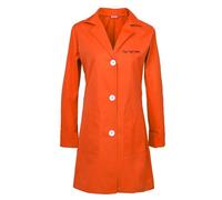 TAILOR'S Women's Personalised Embroidered Lab Coat Orange