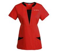 TAILOR'S Women's Personalized Scrub Top Customizable Embroidered Scrubs