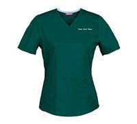 TAILOR'S Women's Personalized Scrub Tunic Medical Scrubs Hospital Scrub Top Customizable