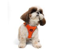 Tailpetz Air Mesh Step In Vest Dog Harness for Medium and Small Dogs, Neon Orange, S