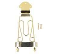 Tailpiece Bridge, Guitar Parts Bridge Alloy Steel Adjustable Acoustic Guitar Wired Frame Accessories Tailpiece for Arch Top Jazz and Semi Hollow Body Guitars Golden 4 String