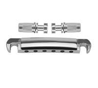 Tailpiece Stop Guitar Bridge+Studs Kits Accessories Electric Guitars Repalcement electric guitar bridge (Color : Silver)