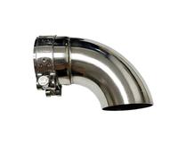 Tailpipe Auto Parts Exhaust Pipe Suppressor Stainless Steel Outlet Elbow Connection Car End Pipes(57mm)