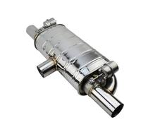 Tailpipe Car Exhaust System Vacuum Valve Mufflers Remote Control Variable Exhaus Universal T Shape One In Two Out Stainless Steel Car Exhaust Muffler Pipe(63MM)