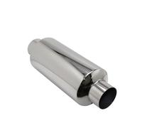 Tailpipe Car Exhaust Systems Muffler Middle Pipe Universal Silver Stainless Steel Size O.D 51MM 57MM 63MM 70MM 76MM Car End Pipes(Ength 300mm 63MM)