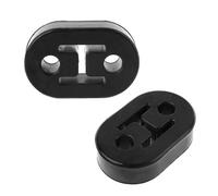 Tailpipe Car Rubber Exhaust Tail Pipe Mount Brackets Hanger Insulator Universal Black 2 Holes Diameter 11mm 0.44inches 2/4/6/8/10piece Car Exhaust Muffler Pipe(2pcs)