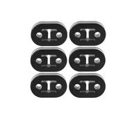 Tailpipe Car Rubber Exhaust Tail Pipe Mount Brackets Hanger Insulator Universal Black 2 Holes Diameter 11mm 0.44inches 2/4/6/8/10piece Car Exhaust Muffler Pipe(6PCS)