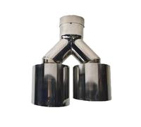 Tailpipe Dual Exhaust Tip 2.5" To 3.5" Polished 304 Stainless Left And Right Tailpipe Tips 1.2mm Thickness Double For Car Car Exhaust Muffler Pipe(IN51-OUT76mm R)