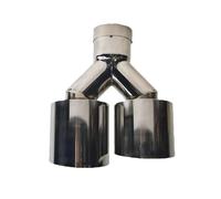 Tailpipe Dual Exhaust Tip 2.5" To 3.5" Polished 304 Stainless Left And Right Tailpipe Tips 1.2mm Thickness Double For Car Car Exhaust Muffler Pipe(IN51-OUT89mm R)