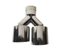 Tailpipe Dual Exhaust Tip 2.5" To 3.5" Polished 304 Stainless Left And Right Tailpipe Tips 1.2mm Thickness Double For Car Car Exhaust Muffler Pipe(IN51-OUT76mm L)