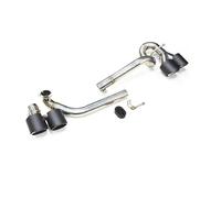 Tailpipe Dual Quad Stainless Steel Car Exhaust Tip Muffler Tailpipe For BMW E60 523i 520i For M5 2006 2007 2008 2009 2010 2011 Exhaust(Carbon Fiber A)