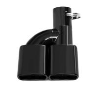 Tailpipe Exhaust Tip For Toyota For Noah For Voxy 80 Series For C-HR Stainless Steel Dual Exit Square Exhaust Muffler Tailpipe Tip Car Rear Tail Throat(Black)