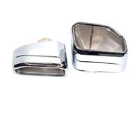 Tailpipe For BMW For X3 X4 G01 G02 2022-2023 Exhaust Pipe Upgrade Stainless Steel Square Muffler Tip Nozzle Head Exhaust Tips Dual Muffler Tip(SiIver)