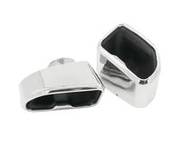 Tailpipe For BMW For X3 X4 G01 G02 G08 2018-2021 Exhaust Pipe Tailpipe Square Port Muffler Tip Nozzle Head Exhaust Tips Dual Muffler Tip(Silver)