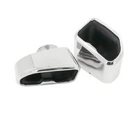 Tailpipe For BMW For X3 X4 G01 G02 G08 2018-2021 Square Port Muffler Exhaust Pipe Tail Throat Tip Nozzle Head Exhaust Tips Dual Muffler Tip(Silver)