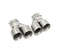 Tailpipe For BMW G20 G21 M340i 2019-2025 Exhaust Muffler Upgrade Quad Stainless Steel Carbon Fiber Tips Car End Pipes(White)
