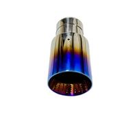 Tailpipe Modification 1 Piece Automobile Parts Exhaust Pipe Tail Throat Stainless Steel Roasted Blue Wasp Nest Large Diameter Trumpet Mouth Exhaust Tip Trim(70mm-101mm)