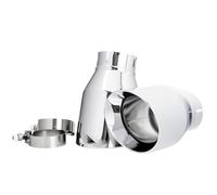 Tailpipe Modification 1 Piece Car Exhaust Tail Pipe Bright Stainless Steel Bevel Shiny Tip Exhaust Tip Trim(70-101mm)