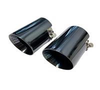 Tailpipe Modification 1 Piece Exhaust Nozzle Electroplated Black Stainless Steel Length 120mm Large Diameter 114mm Open Car Car Exhaust Tip Trim(77mm-101mm)