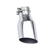 Tailpipe Modification 1piece 304 Stainless Steel Exhaust Pipe Automotive Accessories Retrofit Diagonal Silver Gloss Exhaust Tip Trim(76MM IN -101MM OUT)