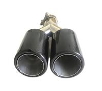 Tailpipe Modification Carbon Fibre Styling Stainless Steel Universal Automobile Exhaust Pipe Car Accessories Modification Exhaust Tip Trim(60MM IN- 76MM OUT)