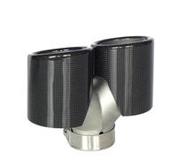 Tailpipe Short Y-shaped 2x89mm Double-Out Carbon Fiber Tail Throat Suitable For Lexus For IS300 2017 Exhaust Pipe Exhaust Tips Dual Muffler Tip(Glossy)