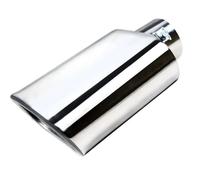 Tailpipe Square Exhaust Tip 2.5" Inlet 3" X 5. Outlet 9" Long Chrome Stainless Steel Polished Pipe Weld-On Exhaust Tips Dual Muffler Tip