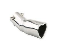 Tailpipe Tip Car Heart General Single-row Love Car Tail Throat Thickened Stainless Steel Love 6.3 Caliber Exhaust Pipe Noise Reduction(A)