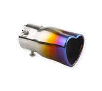 Tailpipe Tip Car Heart General Single-row Love Car Tail Throat Thickened Stainless Steel Love 6.3 Caliber Exhaust Pipe Noise Reduction(G)