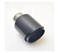 Tailpipe trim strips 2.5" 3inch 4.5inch tip carbon fiber tail throat stainless steel muffler with glossy black finish, exhaust nozzle tip Car exhaust tailpipes
