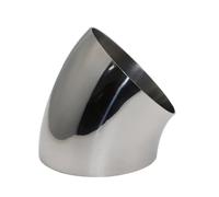 Tailpipe Universal 45 Degree Fittings Elbows Welding Pipe Fitting Car Motorcycle Exhaust Pipe Muffler Welded Pip 304 Stainless Steel Car Exhaust Muffler Pipe(O.D 32mm-1.2mm,304-10pcs)