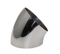 Tailpipe Universal 45 Degree Stainless Steel Elbow Sanitary Welding Pipe Fitting Car Motorcycle Exhaust Muffler Welded Car End Pipes(45MM-1.5MM)