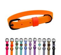 Tailr Waterproof and Odor-Resistant Dog Collar, Flexible, Easy to Clean, Multiple Colors, Multiple Sizes (Neon Orange with Blaze Orange Loop, Medium)