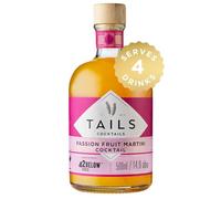 TAILS Cocktails Passion Fruit Martini Cocktail, RTD, 14.9% ABV, 50cl | Ready to Drink, Bar-Quality, Serves 4, Great for Parties, No Prep Needed, 500ml