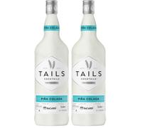 Tails Cocktails Pina Colada, 14.9% alc/vol., 100 cl / 1L, Crafted with BACARDI Rum, Ready-To-Drink Pre-Mixed Cocktail, Serves 8 Delicious cocktails in seconds (Pack of 2)